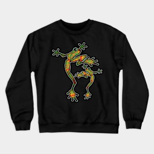 Green Festive Frogs Crewneck Sweatshirt